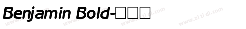 Benjamin Bold字体转换